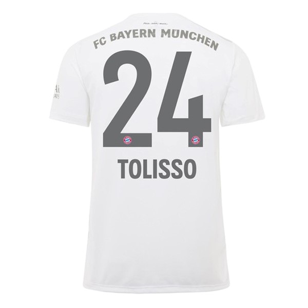 Camiseta Bayern Munich NO.24 Tolisso Replica Segunda Ropa 2019/20 Blanco